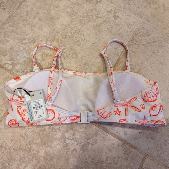 Primark UK Orange Red and White Seashell Bikini, NWT - Picture 9 of 11